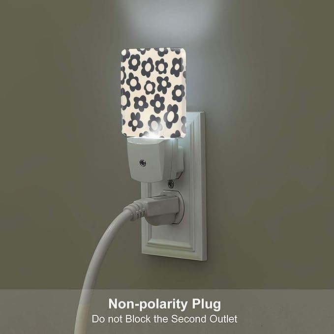 Led Night Light, Groovy Flowers Decorative Plug in Nightlights,with Smart Auto Dusk to Dawn Night Light for Bedroom, Kitchen, Nursery, Bathroom