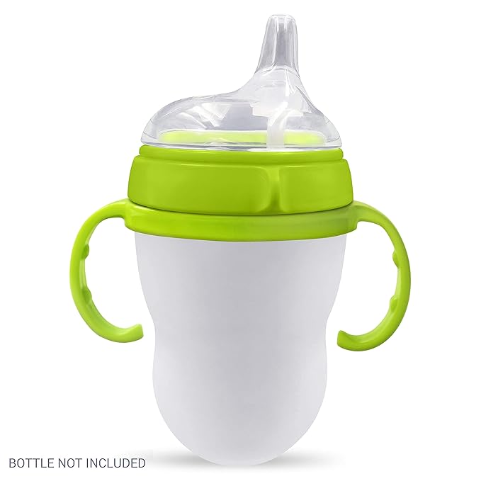 Sippy Cup Soft Spout Transitional Nipple Kit for Comotomo Baby Bottles, 5 oz and 8 oz