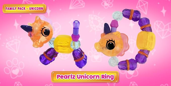 Twisty Petz Family Pack Unicorns, Includes Two Bracelets and Four Rings. For ages 6-12