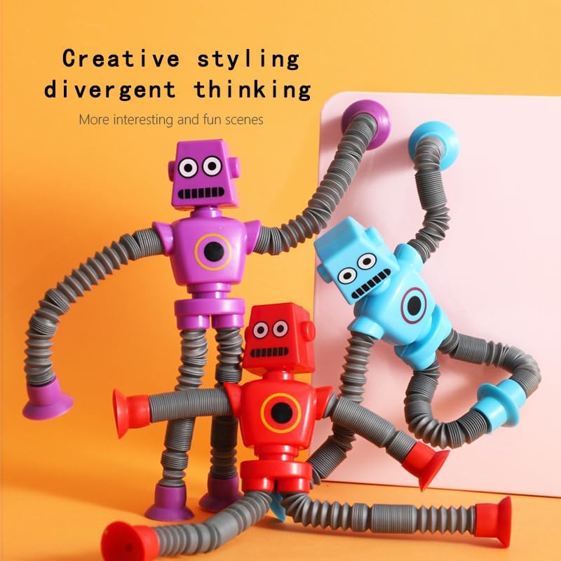 36PCS Telescopic Suction Cup Robot Toy,pop Tubes,Toys for Kids,Toddler Travel Toys,Toddler Sensory Toys,figette Toys,Fidget Toys for Kids,Treasure Box prizes,Small Toys for Kids prizes