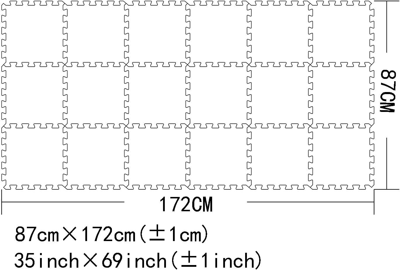 MQIAOHAM® 18 Pieces Puzzle Play Mats, Soft Baby Play Mat, Kids Interlocking Foam Floor Tiles, Toddlers Carpet Playmats G301018-101104106