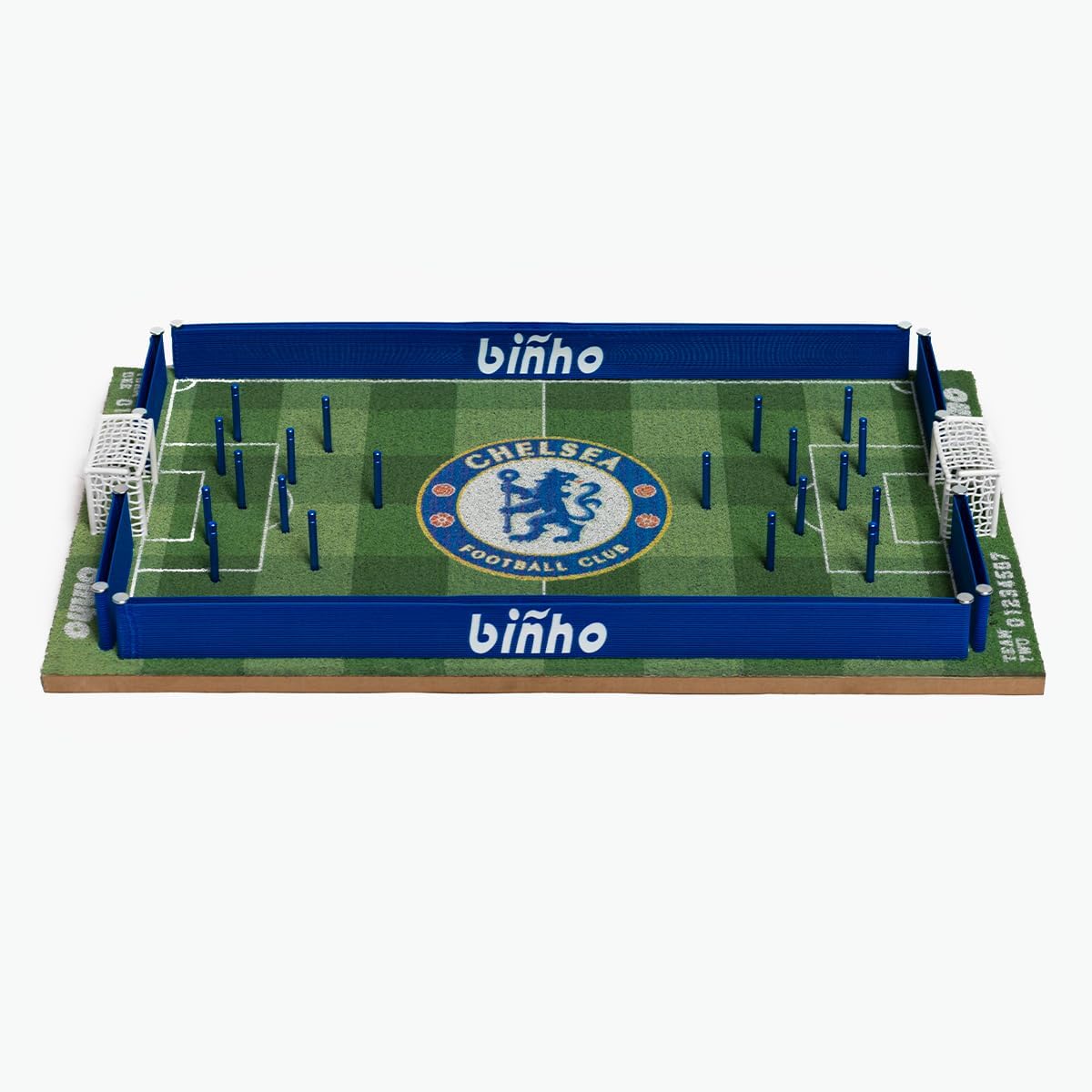Binho Board Classic Board Game Chelsea Edition - 2-Player Fast-Paced Finger Flicker Pinball Family Board Games - Portable Tabletop Sports Game Set for Any Occasion