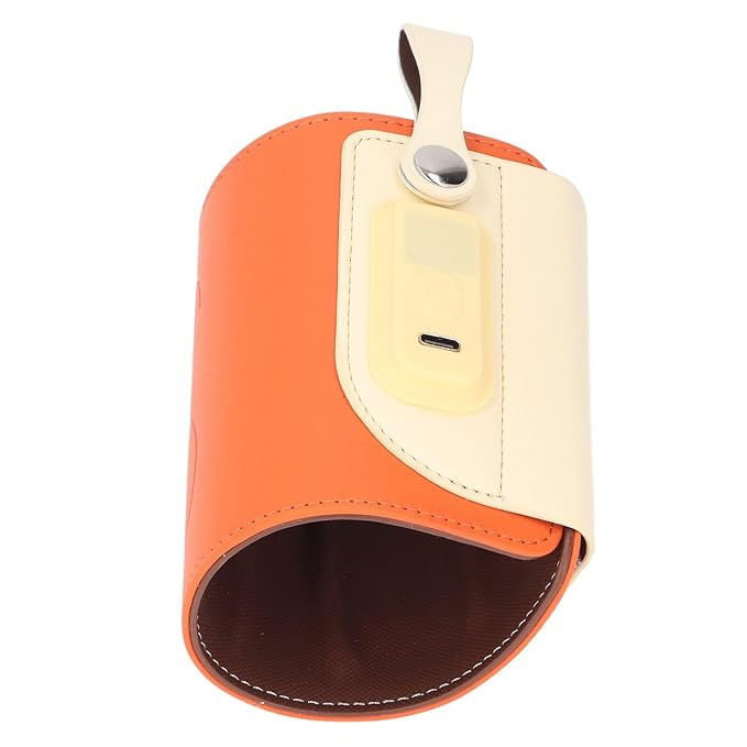 PU Material, 5 Temperature Settings, USB Powered Bottle Warmer for Travel, Long Lasting Warmth with LCD Display