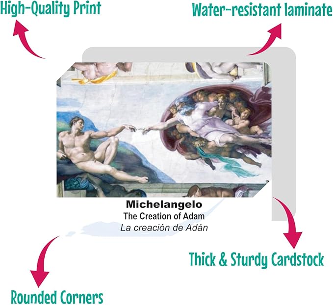 Menique Memory Matching Game – Famous Paintings for Adults & Kids – 70 Cards (35 Pairs) – Bilingual Art Game – Educational & Concentration Activity