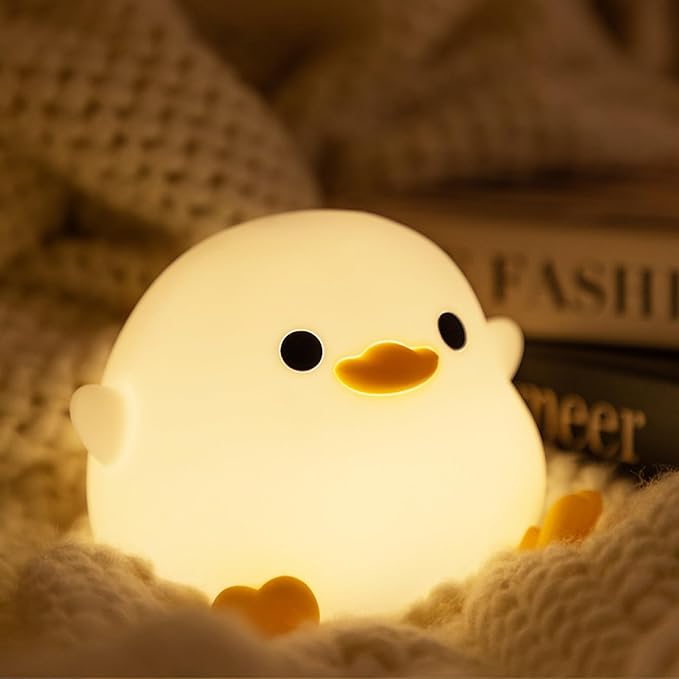 Duck Night Light, Cute Duck Gift for People, Dormitory Decorative Light, ABS+SIL, Touch Control, Portable Rechargeable Dimmable, Best Choice for Gift Giving (DoDo Duck)