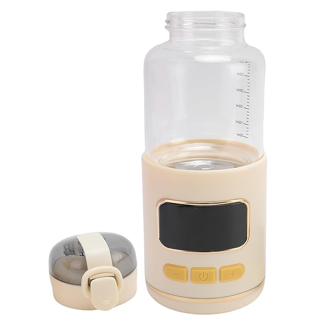 Portable Bottle Warmer Adjustable Temperature Rechargeable Cordless Baby Milk Warmer for Travel Outdoor