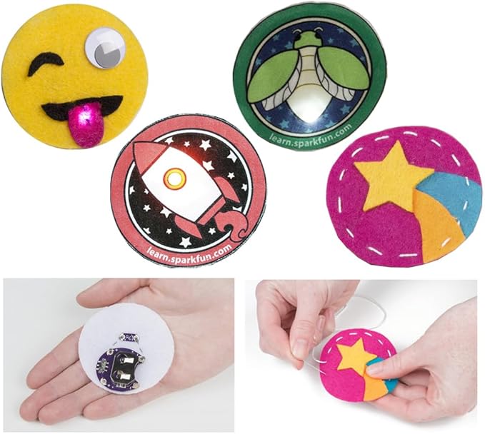 KOOKYE Lilypad Sewable Electronics Starter Kit Learning E-Textile Cuttable Electronics Kit