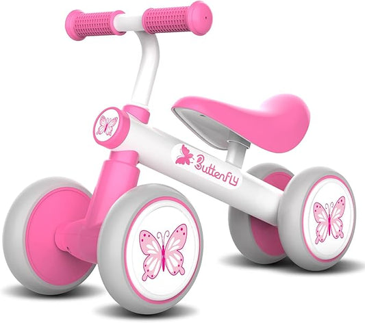 Baby Balance Bike 1 Year Old, Toddler Bike for One Year Old Girl Birthday Gift, 1-3 Years Toddler First Bike with No Pedal & Silence Wheels, Ride on Toy Gifts for 1 Year Old Girl