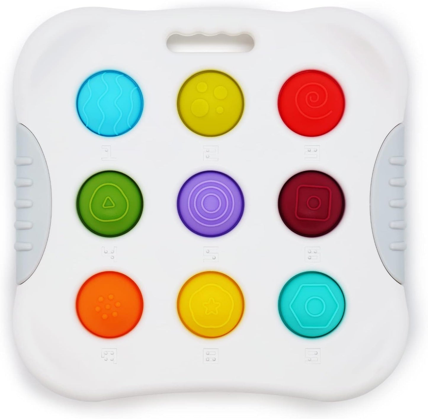 LiKee Fidget Popper Sensory Baby Toys for 10+ Months, Montessori Busy Toy for 1 2 3 Year Old Toddlers Push and Popping Bubbles Fine Motor Skill, Travel Toys for Kids Ages 1-3 Stress Relief (1 Piece)