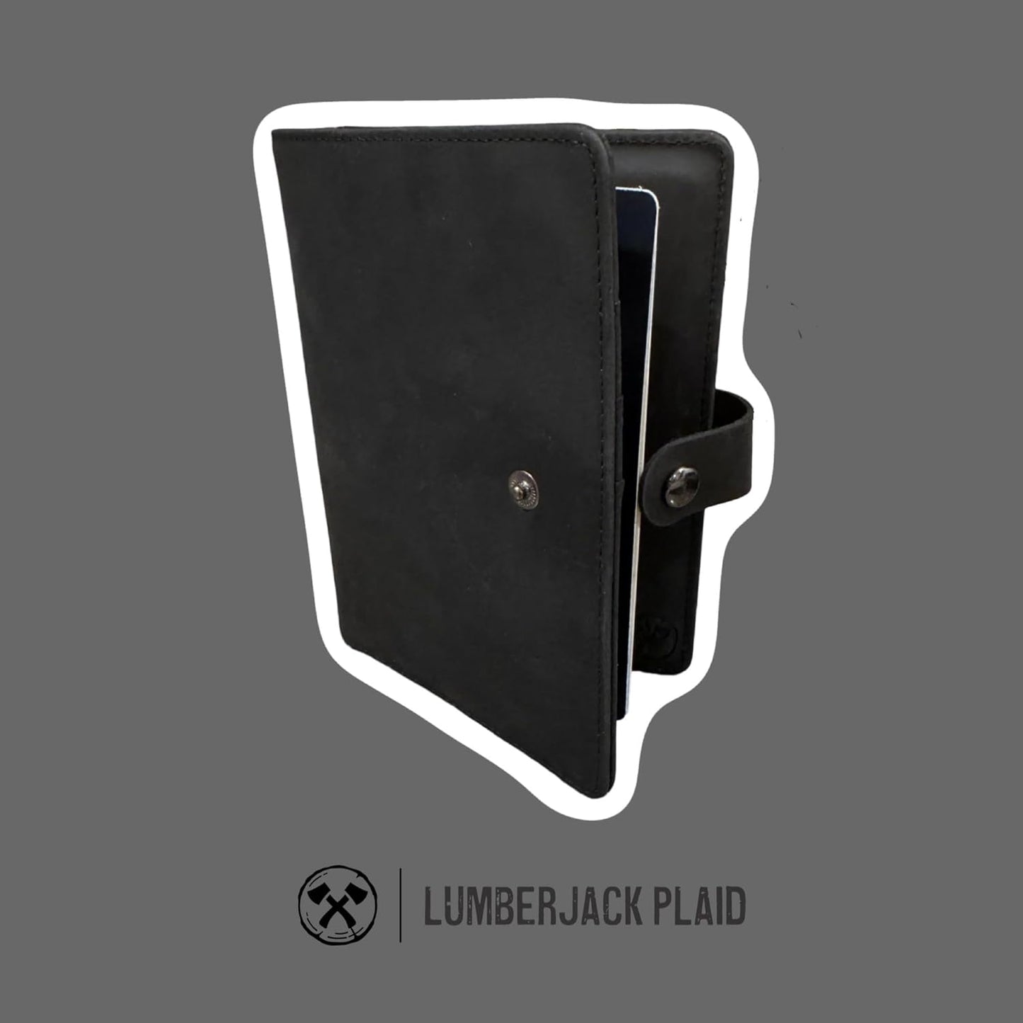 Genuine Leather AirTag Passport Holder and Wallet for Men and Women RFID Blocking for Secure Traveling and Documentation Organizer (Black)