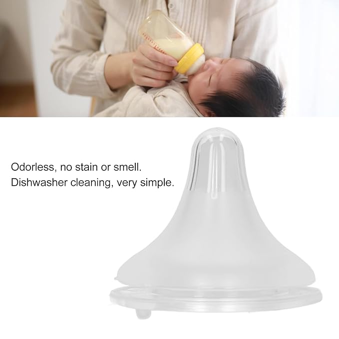 Feeding Nipples, 14Pcs Odorless Baby Bottle Nipple Easy Cleaning for Home