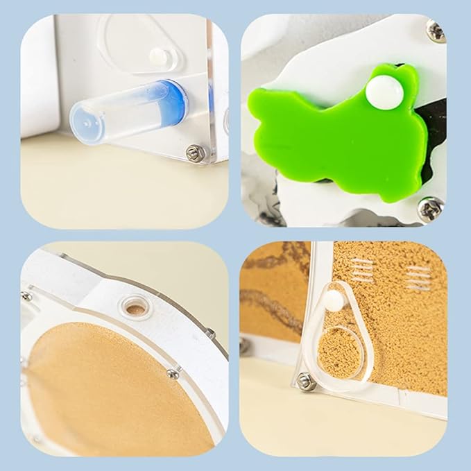 2PCS Ant Farm Castle with Connecting Tubes and Forage Box, Sand Ant Colony Observation Kit, Ant Viewing Habitat Science Kit, Educational & Learning Science Kit for Kids, Adults, Student