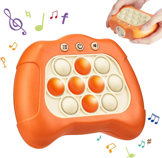 Quick Push Game for Kids 8-12,Pop Sensory Fidget Toys for Kids 6-12,Birthday Gifts for Boys and Girls (Orange)