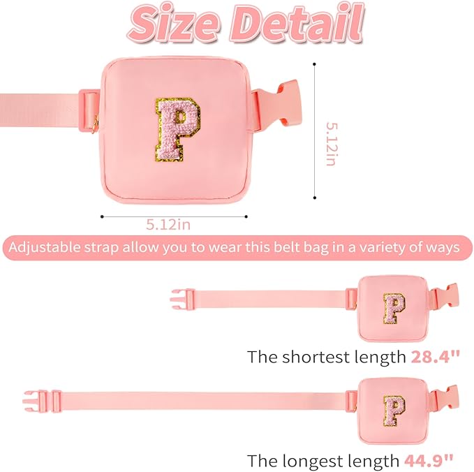 Party Favors Bags for Kids 4-8, Mini Fanny Pack Cute Crossbody Bags for Girls - Peach