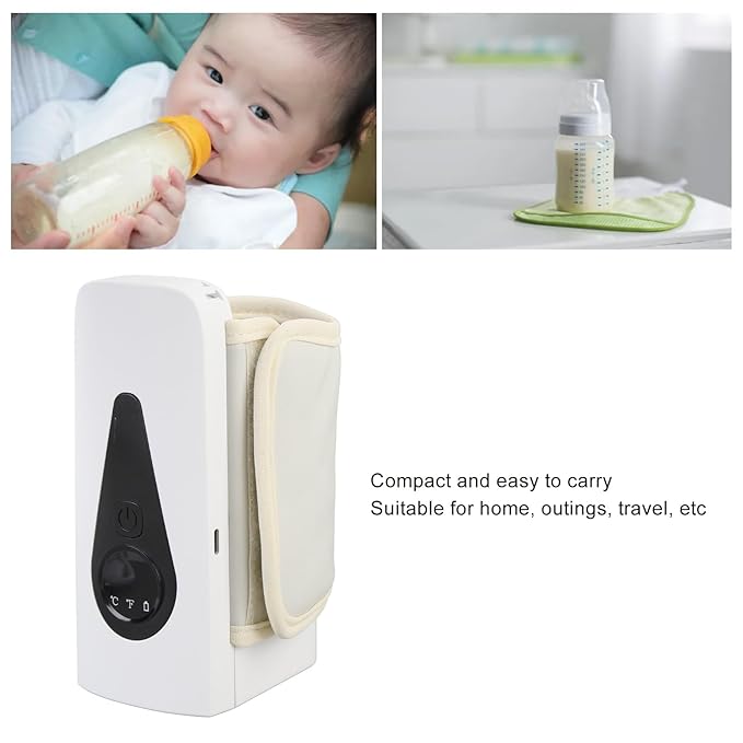 Buachois Baby Milk Bottle Insulation Cover,Portable Baby Bottle Warmer Constant Temperature Fast Charging Insulation Cover for Home Travel Nursing Mom Daycare