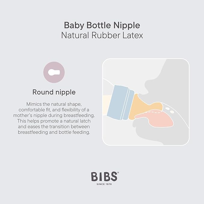 BIBS Baby Bottle Grow & Flow Starter Kit Natural Rubber Latex - Anti-Colic, BPA-Free, Round Nipple, Slow/Medium/Fast Flow, Lightweight & Easy to Clean, Suitable for Newborns 0+ Years - Ivory