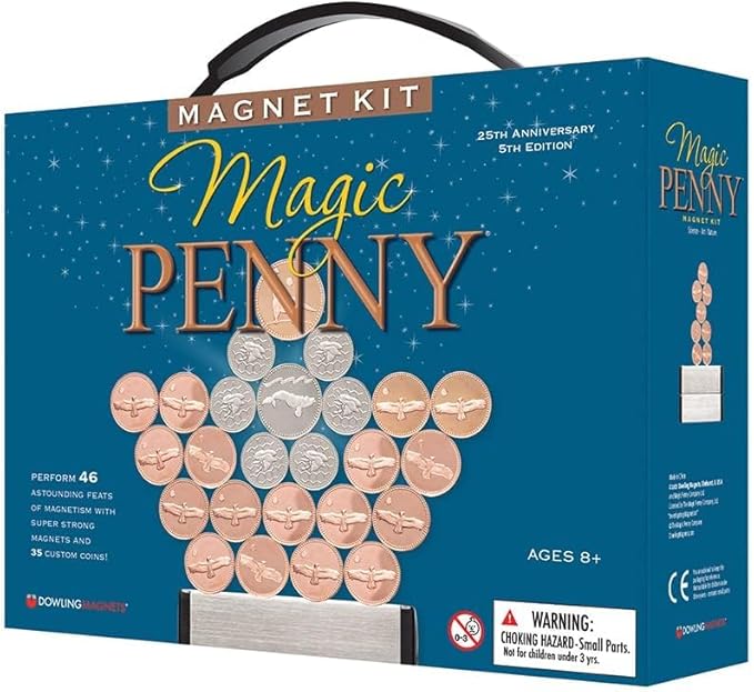 Dowling Magnets Magic Penny Magnet Kit - STEM Toy Gift for Kids 8, 9, 10, 11, 12+ Years Old - Perfect Educational Gift for Boys and Girls - Hours of Unplugged Play