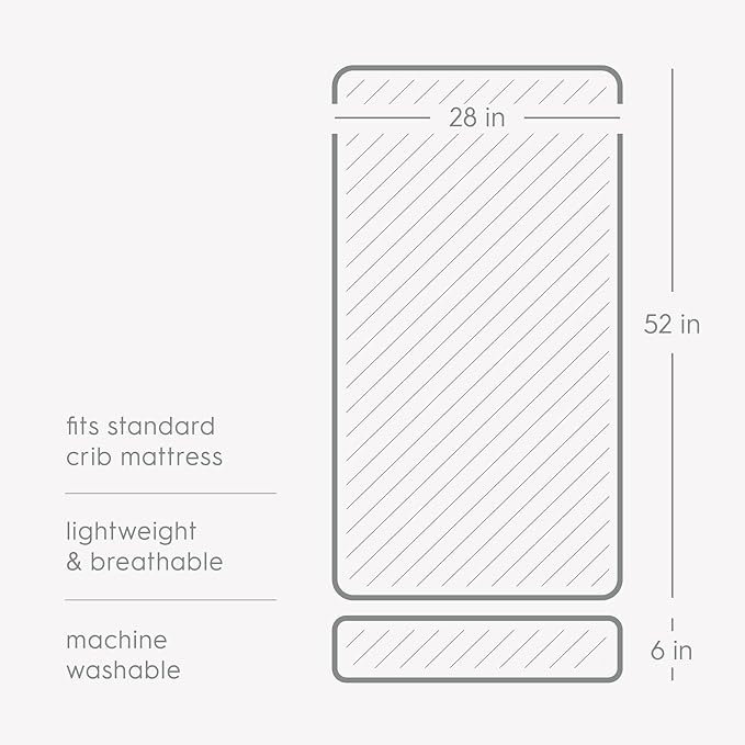 Little Unicorn Premium Crib Sheet | Breathable & Super-Soft Muslin Fabric (Party Animals)