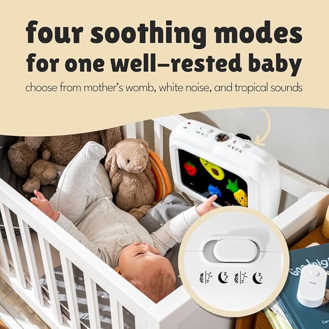 Dreams Baby Soother – Portable Sound Machine & Nightlight for Newborns & Infants | Gentle Motion, Calming Tropical Sounds & Remote Control | Clip-On for Crib, Car & Nursery