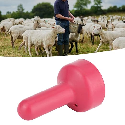 Rubber Baby Bottle Nipples, Calf Nipples, Easy to Suck Cruciform Mouth Design Goat Bottle Nipples Widely Used for Cattle Sheep Feeding Milk (HL-MP73C)