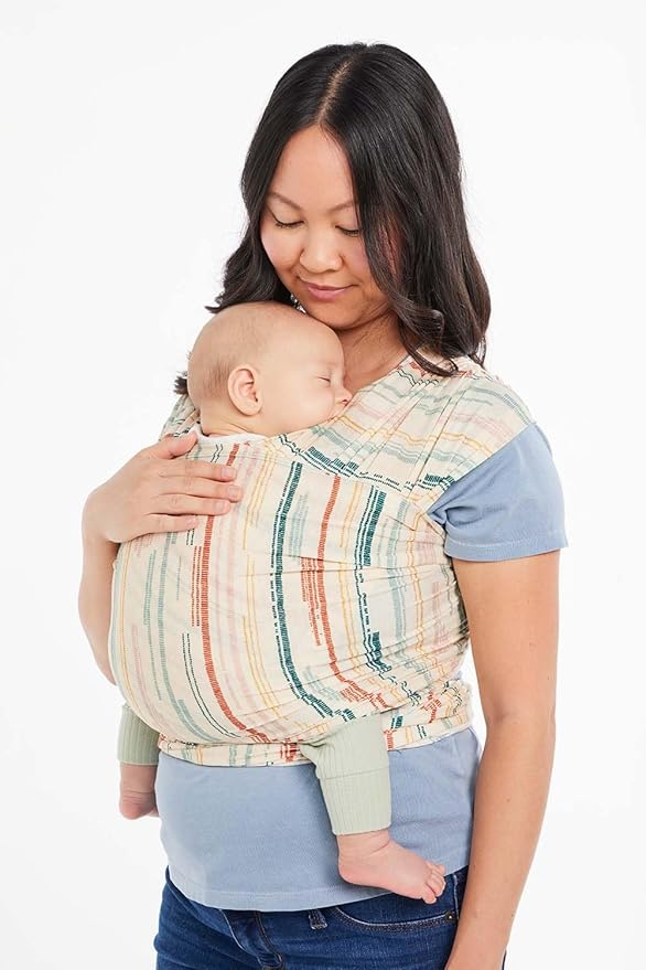 Baby Tula Stretchy Tencel™ Baby Wrap Carrier – Soft Newborn & Infant Wrap Sling, Ergonomic Hands-Free Baby Carrier, Breathable & Adjustable, Eco-Friendly for 8–25 lbs - Geode
