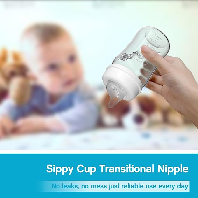 4pcs Replacement Silicone Spout Nipple for NUK Activity and Learner Cup, Soft Transition Spout for Sippy Cups, Silicone BPA-Free, Leak-Proof, Easy Transition from Bottle to Cup