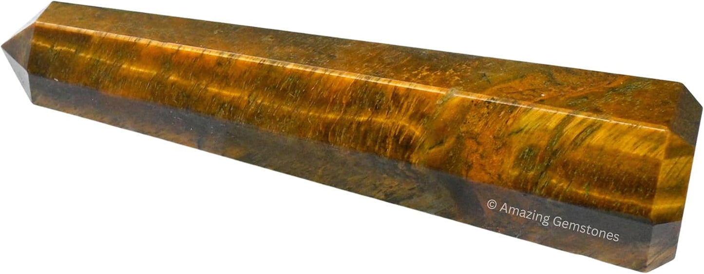 Amazing Gemstone Tiger Eye Crystal Towers, Natural Healing Crystal Point Obelisk for Reiki Healing and Crystal Grid (3 Inch)