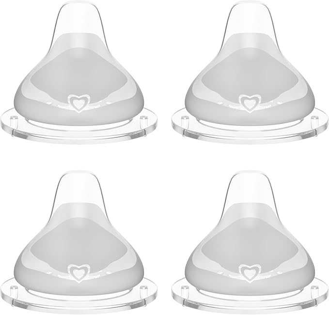 4pcs Replacement Silicone Spout Nipple for NUK Activity and Learner Cup, Soft Transition Spout for Sippy Cups, Silicone BPA-Free, Leak-Proof, Easy Transition from Bottle to Cup