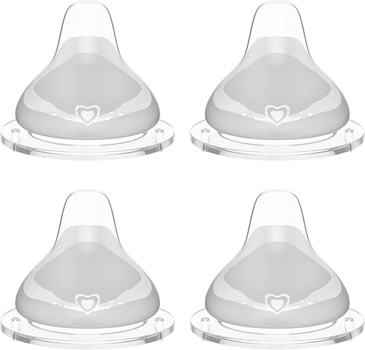 4pcs Replacement Silicone Spout Nipple for NUK Activity and Learner Cup, Soft Transition Spout for Sippy Cups, Silicone BPA-Free, Leak-Proof, Easy Transition from Bottle to Cup