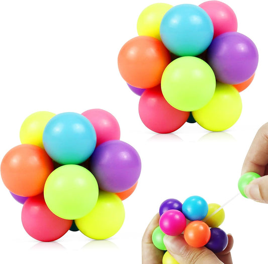 2Pcs Autism Sensory Toys for Autistic, Stress Relief Sensory Toys for Adults and Kids, Stress Balls Fidget Ball, ADHD Quiet Fidgets Toys for Kids Holiday Party Stuffed