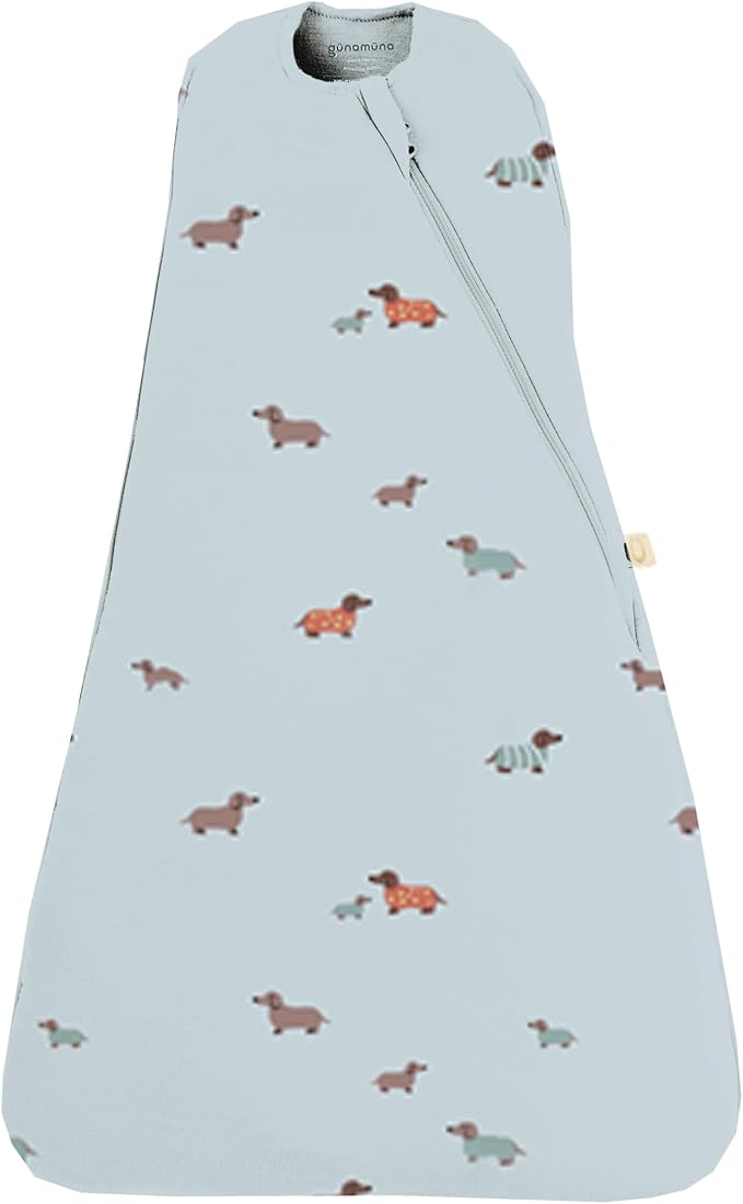 GUNAMUNA Swaddle Wrap for Newborns – Arms In or Out, Easy Diaper Changes with WONDERZiP, Soft Sleep Sack, 2.5 TOG