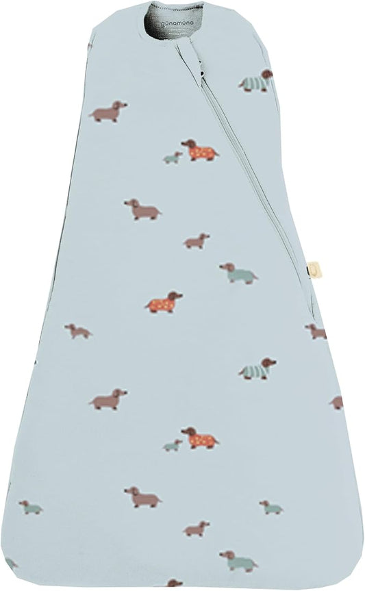 GUNAMUNA Swaddle Wrap for Newborns – Arms In or Out, Easy Diaper Changes with WONDERZiP, Soft Sleep Sack, 2.5 TOG