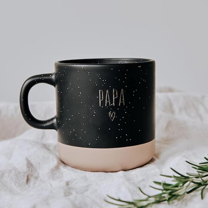Personalized Ceramic Dad Coffee Mug, Customized Mugs with Name & Logo for Family, Men Women, Engraved 12 Oz Tea Cup for Travel, Microwave Dishwasher, Unique Design Bithday Gifts for Teacher