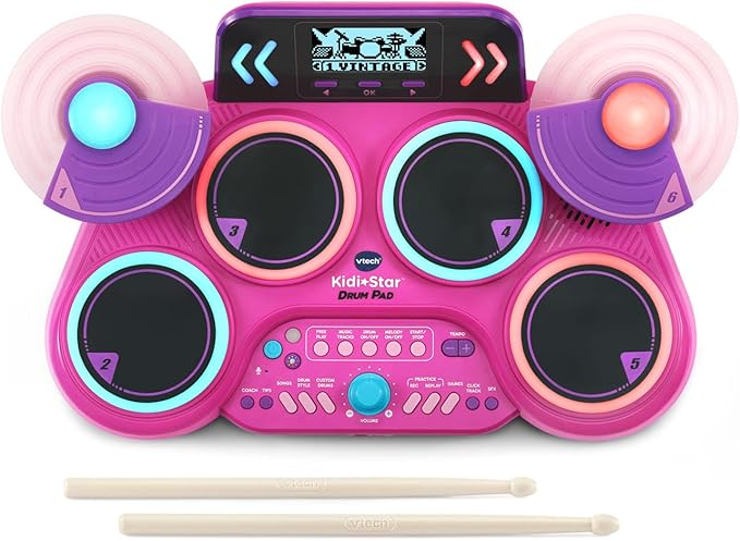 VTech Kidi Star Drum Pad, Pink