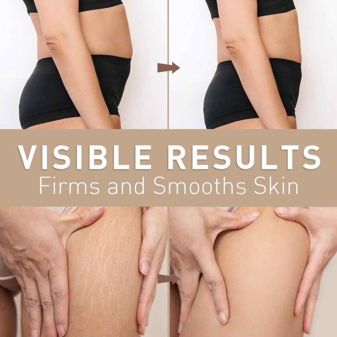 Belly Firming Cream: B Flat Skin Tightening Cream , Cellulite & Stretch Mark Reduction & Tummy Hips Cream & Body Firming for Stomach & Thighs & Arms – 3.38 Fl Oz