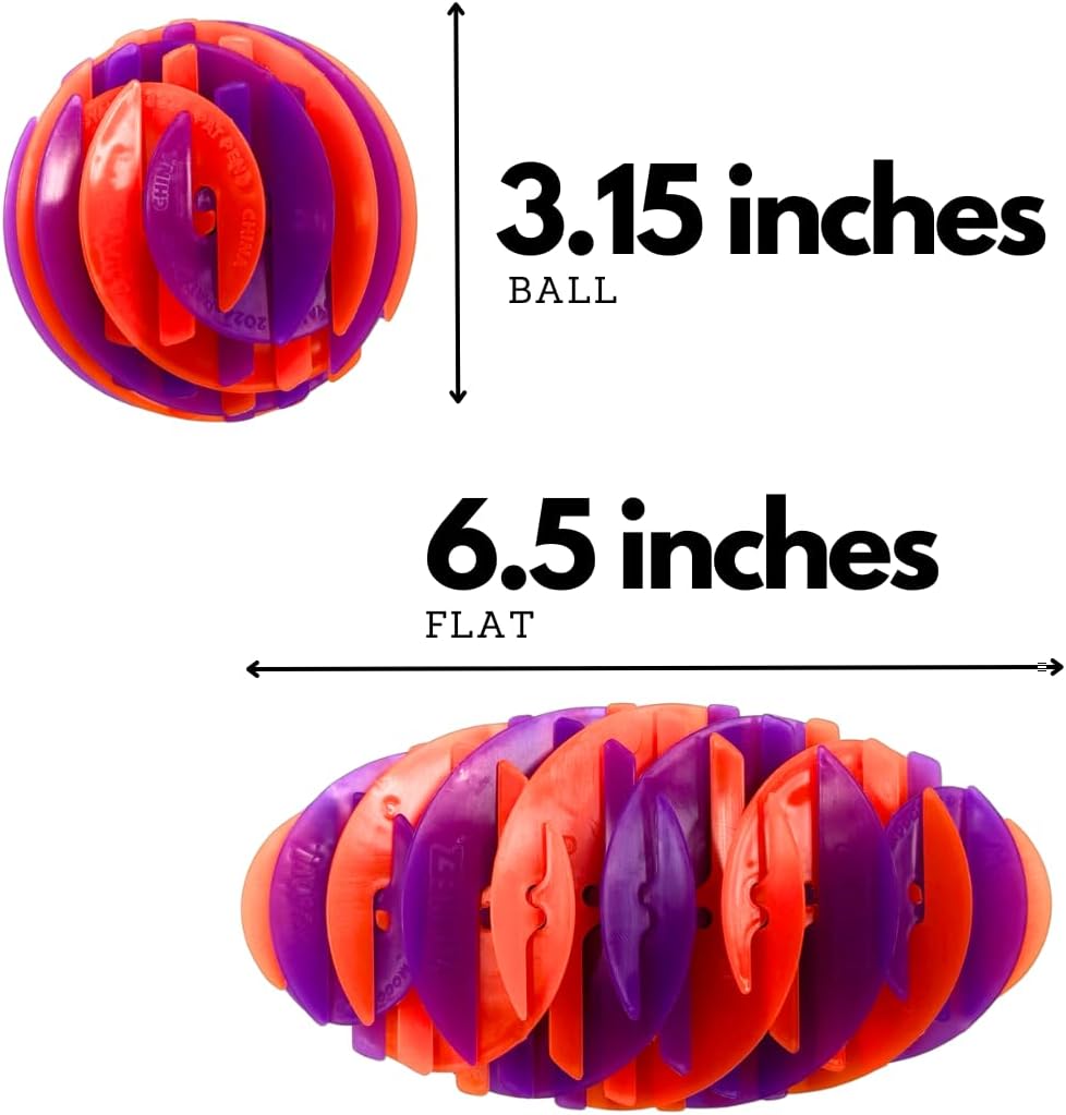 Zinkeez FlatBall - The Ultimate Flat-to-Ball Fidget Toy - for Kids, Teens and Adults Ages 4 and Up - Grapeshot