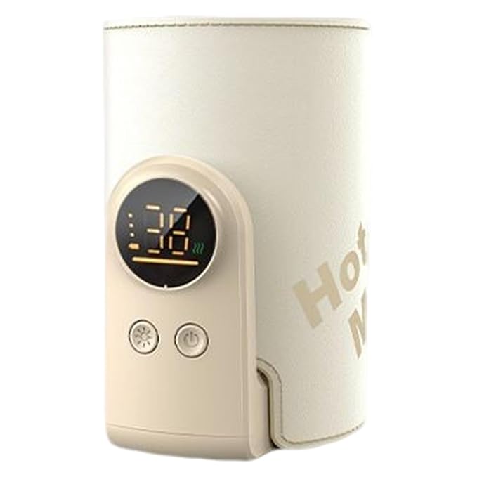 Portable Bottle Warmer 6 Level Temperature Control Baby Bottle Warmer Fast-Heating Long-Lasting Warming Breastmilk Heater for Travel