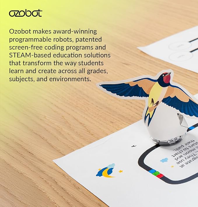 Ozobot Color Coding Markers: Color Variety for Creative STEM Education, Ideal for Classroom & Home, Enhances Problem-Solving & Critical Thinking Skills, Suitable for Ages 6+, Dual-Sided, 5-Pack