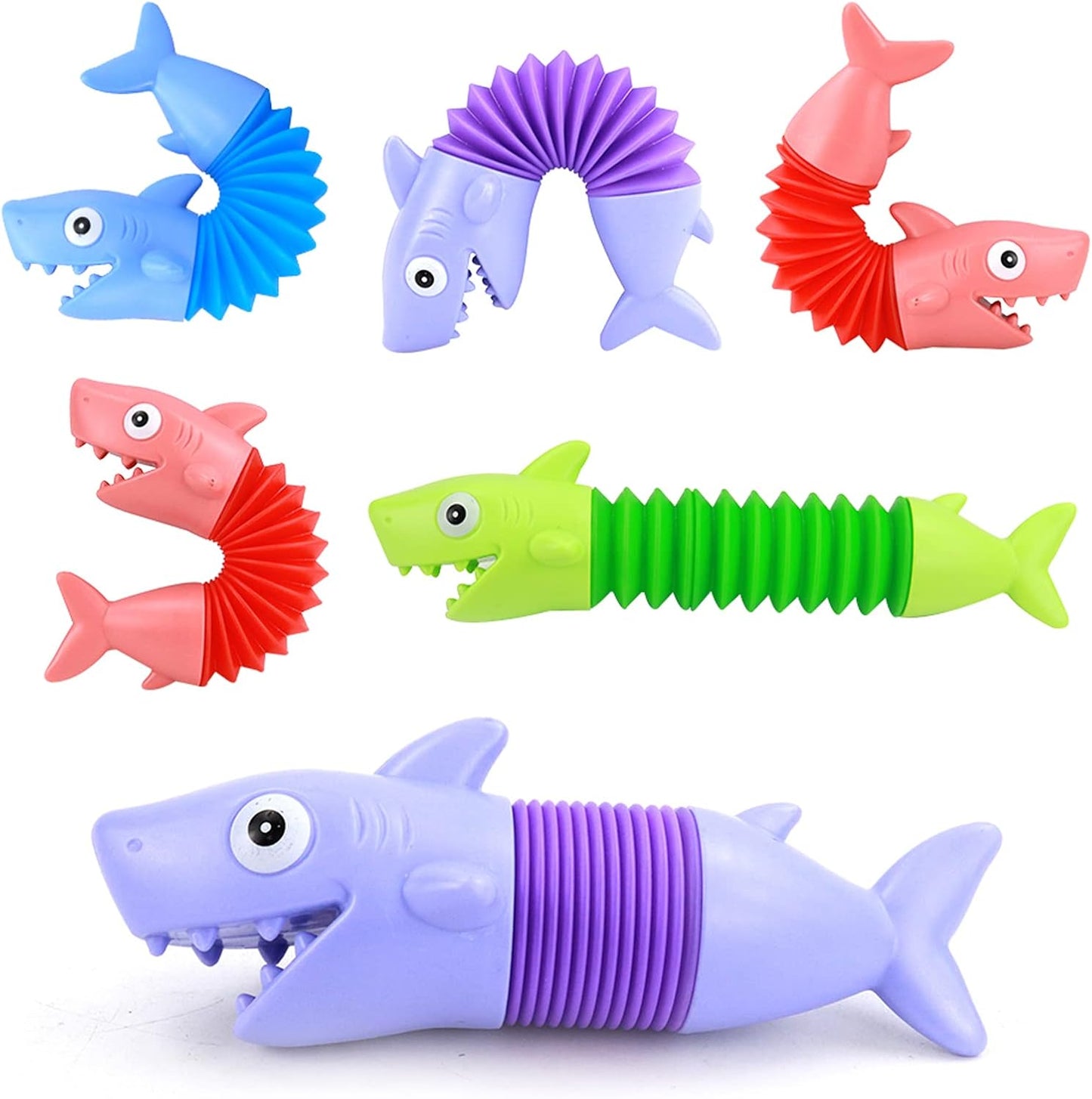 Pop Tubes, Pop Tubes Sensory Toys for Kids 3 4 5 6 7 8, Prizes Box for Kids Classroom, Kids Fidget Sensory Toys for Autistic Children, Stocking Stuffers for Kids 5-7, 4-8, 8-12 (5 Pack)