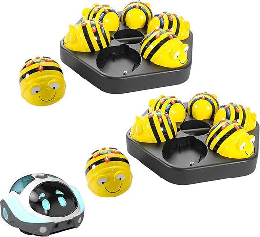 12 STEM Bee Bots Coding Robot See & Say Version, 2 Docking Stations with Free 1 Loti-Bot Programmable STEAM Robot | Educational Programming Classroom Teaching Learn Robotics