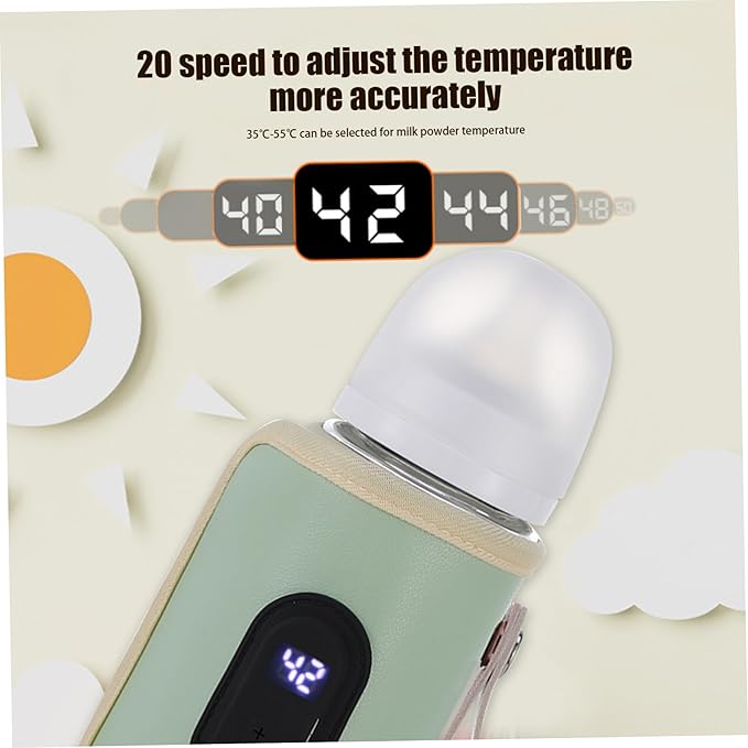 Portable Bottle Warmer Portable Bottle Warmer 18w Quick Heating Baby Temperature Adjustable USB Baby Heater for Home Family Green