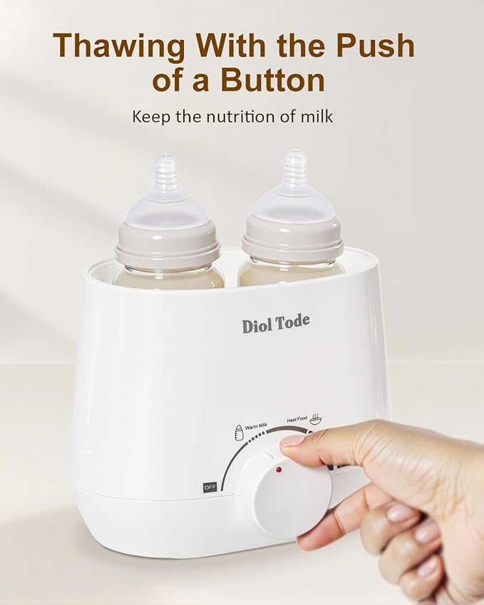 Bottle Warmer, Fast Baby Bottle Warmer for Breastmilk or Formula, 8-in-1 Milk Warmer for Baby, Smart Temperature Control, Sterili-zing, Heat Food, Double Bottle Warmer for All Bottles