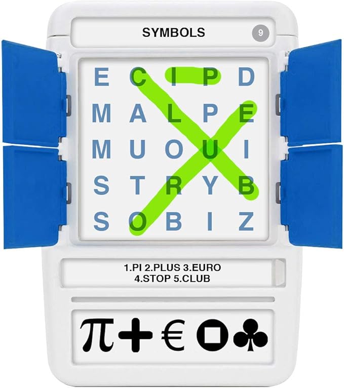 100 PICS Word Search Travel Game - 100 Puzzles with Picture Clues | 50 Wipe Clean Cards with Slide Reveal case and Pen | Activity, Gift, Stocking Stuffer | for Kids and Adults, Age 6+