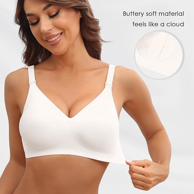 As Fairy Seamless Nursing Bras for Breastfeeding Soft Wireless Sleep Maternity Bralette Regular and Plus Size