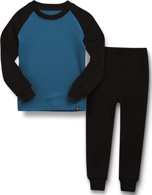 VAENAIT 6M-12Y Toddler Toddler Kids Toddler Girls Boys Soft Comfy Modal Tencel Solid Raglan Sleepwear Pajamas Pjs 2pcs Set