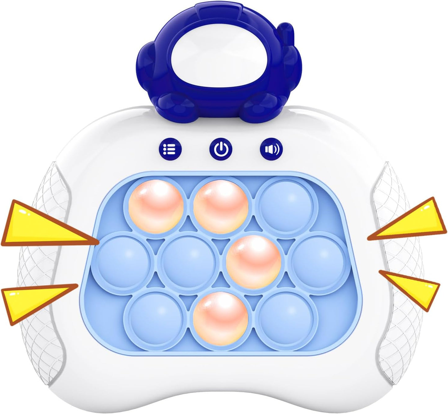 Quick Push Pop Game Fidget Toys Pro for Kids Adults, Handheld Puzzle Game Machine, Squeeze Poppet Sensory Fast Push Bubble Toy,Party Game,Birthday Gitfs Astronaut