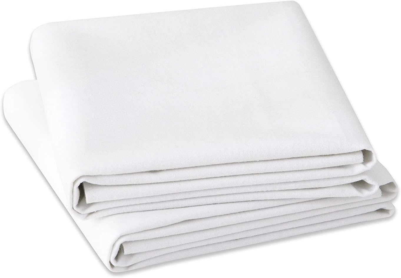 Flannel Crib Protector Pad，100％ Waterproof Mattress Protector Pad, One Size, 34" X 36"-2Pack
