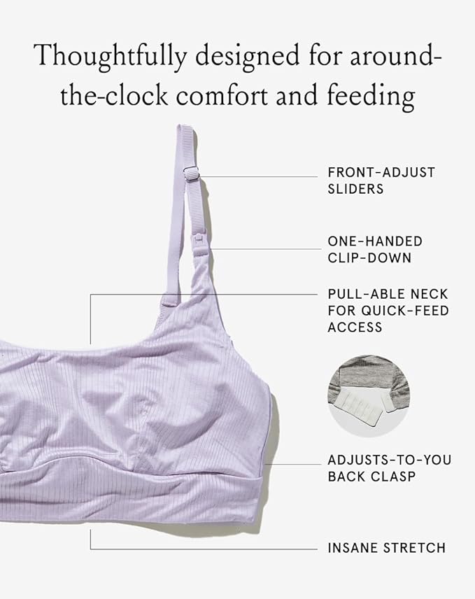 Bodily Everything Bra for Pregnancy, Nursing & Breastfeeding, Soft, Stretchy, Maternity & Sleep Bra with Nursing Access