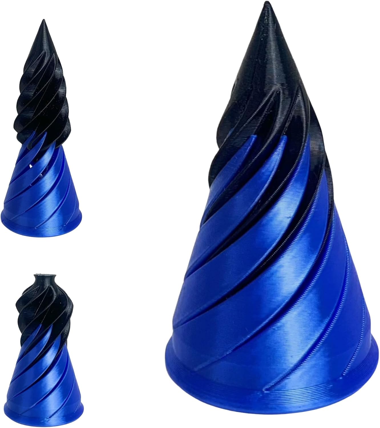 Impossible Pyramid Passthrough Sculpture, Pass Through Pyramid Fidget Toy 3D Printed Spiral Cone Fidget Toy, Mini Vortex Thread Illusion, Desktop Deco Souvenir Gift Mini Stress Relief Desk Toy