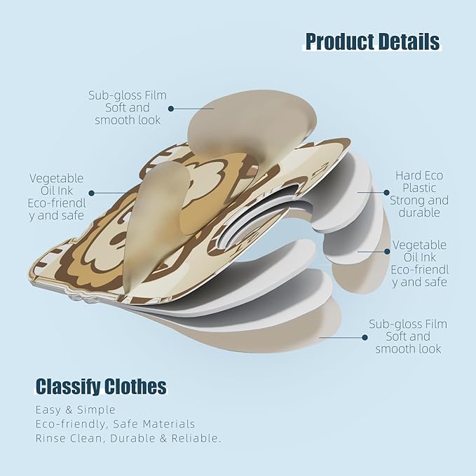 Baby Closet Dividers (Set of 8), Baby Hanger Dividers for Infant to Toddler, Nursery Organization for Clothes, Girl & Boy Closet Organizers